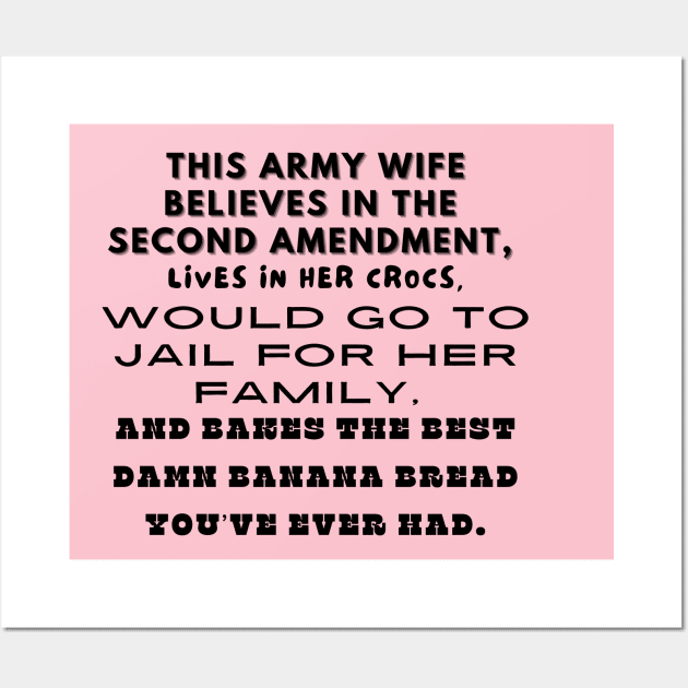 Proud Army Wife Wall Art by MeemawAmerica